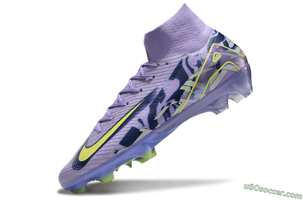 Nike Air Zoom Mercurial Superfly 10 Elite FG Firm Ground Soccer Cleats - Purple/Yellow/White 1