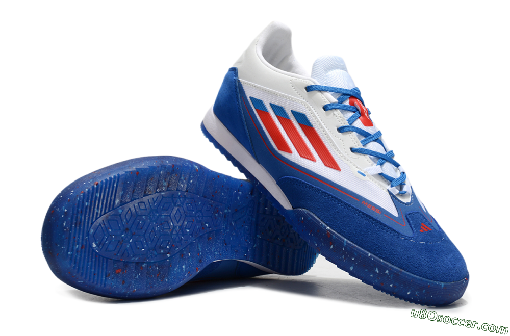 Adidas F50 Elite Messi IC Indoor & Futsal Soccer Shoes - Blue/White/Red 0