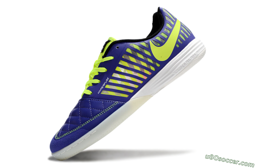 Nike Lunar Gato 2 IC Indoor & Futsal Soccer Shoes - Blue/Yellow/White 5