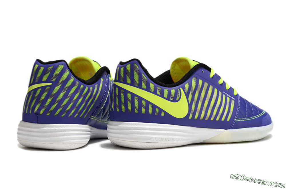 Nike Lunar Gato 2 IC Indoor & Futsal Soccer Shoes - Blue/Yellow/White 6