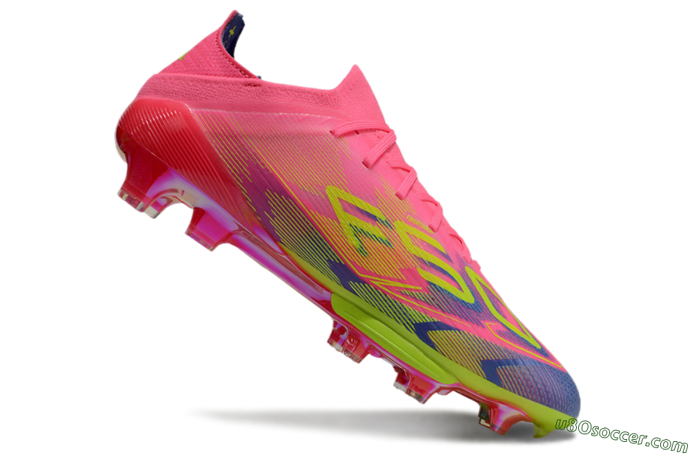 Adidas F50 Elite Lightstrike Pro FG Firm Ground Soccer Cleats - Pink/Blue/Yellow 4