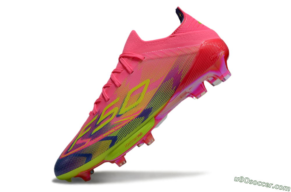 Adidas F50 Elite Lightstrike Pro FG Firm Ground Soccer Cleats - Pink/Blue/Yellow 5