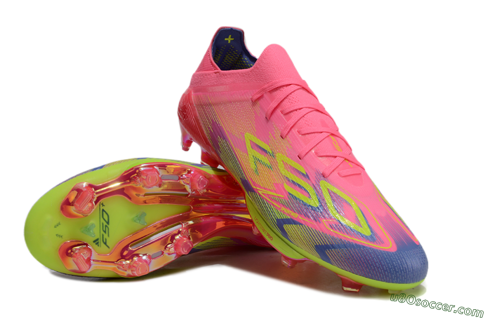 Adidas F50 Elite Lightstrike Pro FG Firm Ground Soccer Cleats - Pink/Blue/Yellow 3