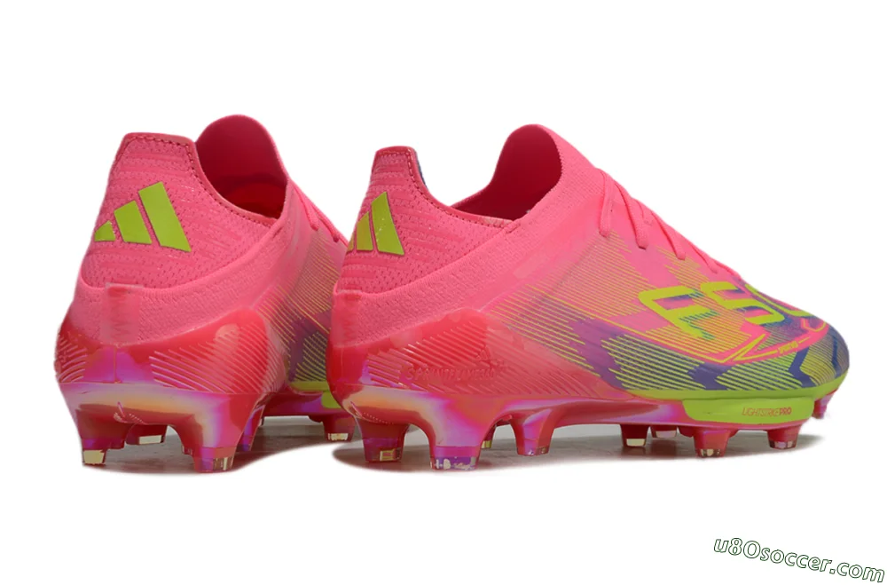 Adidas F50 Elite Lightstrike Pro FG Soccer Cleats - Pink/Blue/Yellow