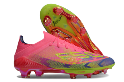 Adidas F50 Elite Lightstrike Pro FG Firm Ground Soccer Cleats - Pink/Blue/Yellow