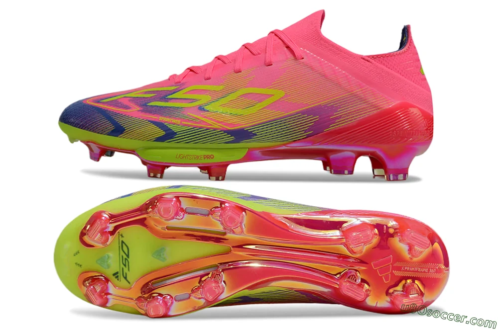 Adidas F50 Elite Lightstrike Pro FG Soccer Cleats Pink/Blue/Yellow