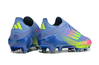 Adidas F50+ Elite Lightstrike Pro FG Firm Ground Soccer Cleats - Blue/Pink/Yellow