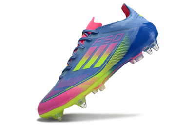 Adidas F50 Elite SG Soft Ground Soccer Cleats - Blue/Pink/Yellow