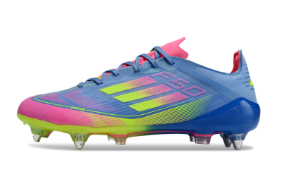 Adidas F50 Elite SG Soft Ground Soccer Cleats - Blue/Pink/Yellow