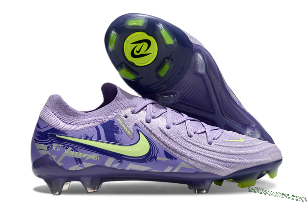 Nike Phantom Luna Elite FG Firm Ground Soccer Cleats - Purple/Yellow/White 1