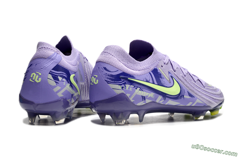 Nike Phantom Luna Elite FG Firm Ground Soccer Cleats - Purple/Yellow/White 6