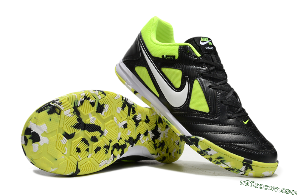 Supreme x Nike SB Gato IC Indoor & Futsal Soccer Shoes - Black/Yellow/White 0
