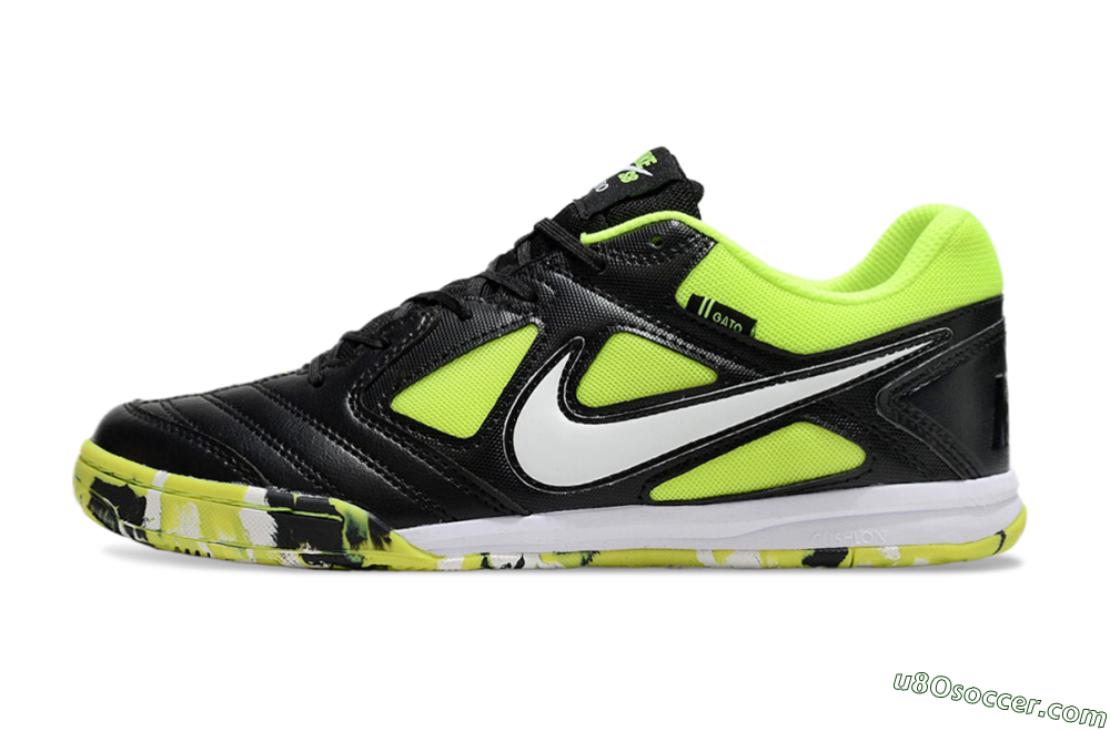 Supreme x Nike SB Gato IC Indoor & Futsal Soccer Shoes - Black/Yellow/White 2