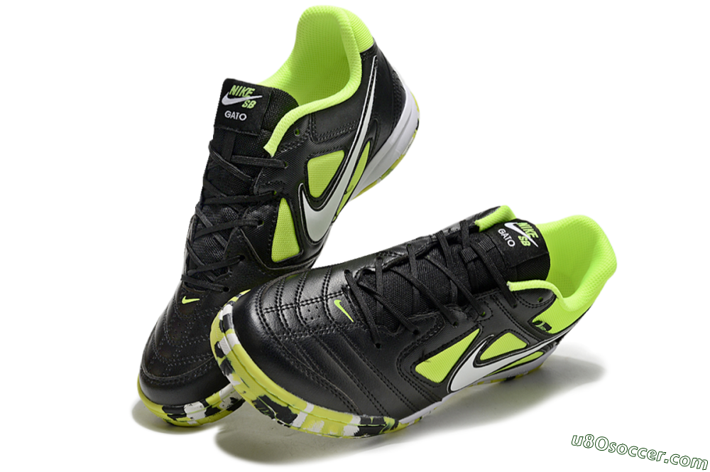 Supreme x Nike SB Gato IC Indoor & Futsal Soccer Shoes - Black/Yellow/White 3