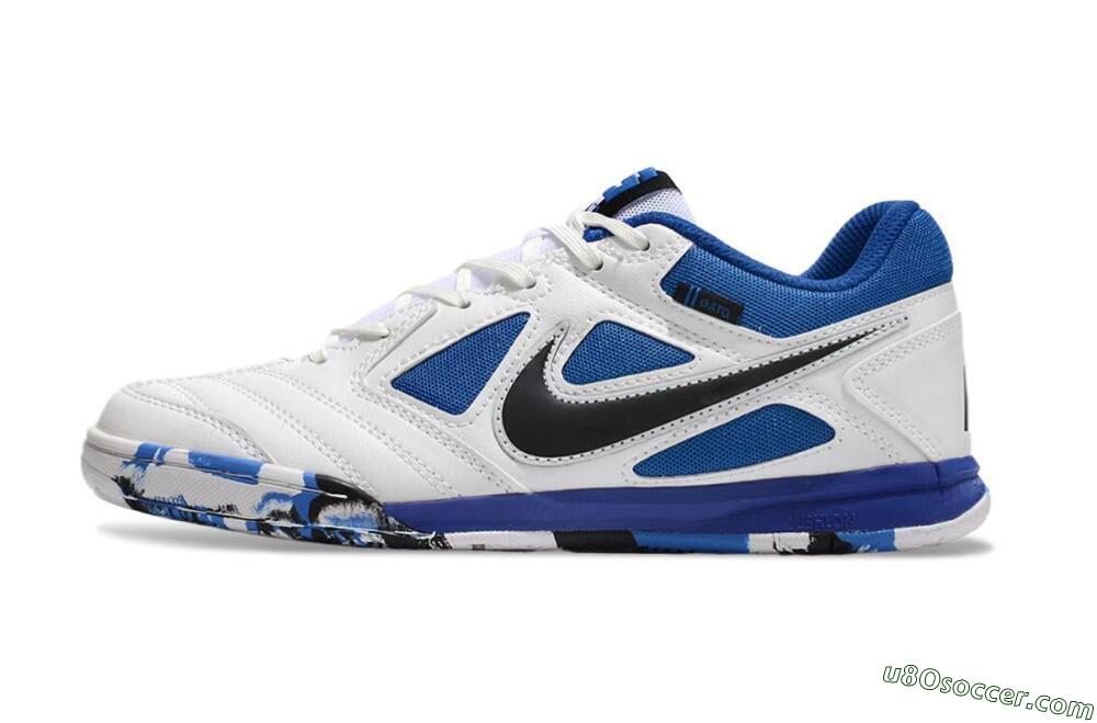 Supreme x Nike SB Gato IC Indoor & Futsal Soccer Shoes - White/Blue/Black 2