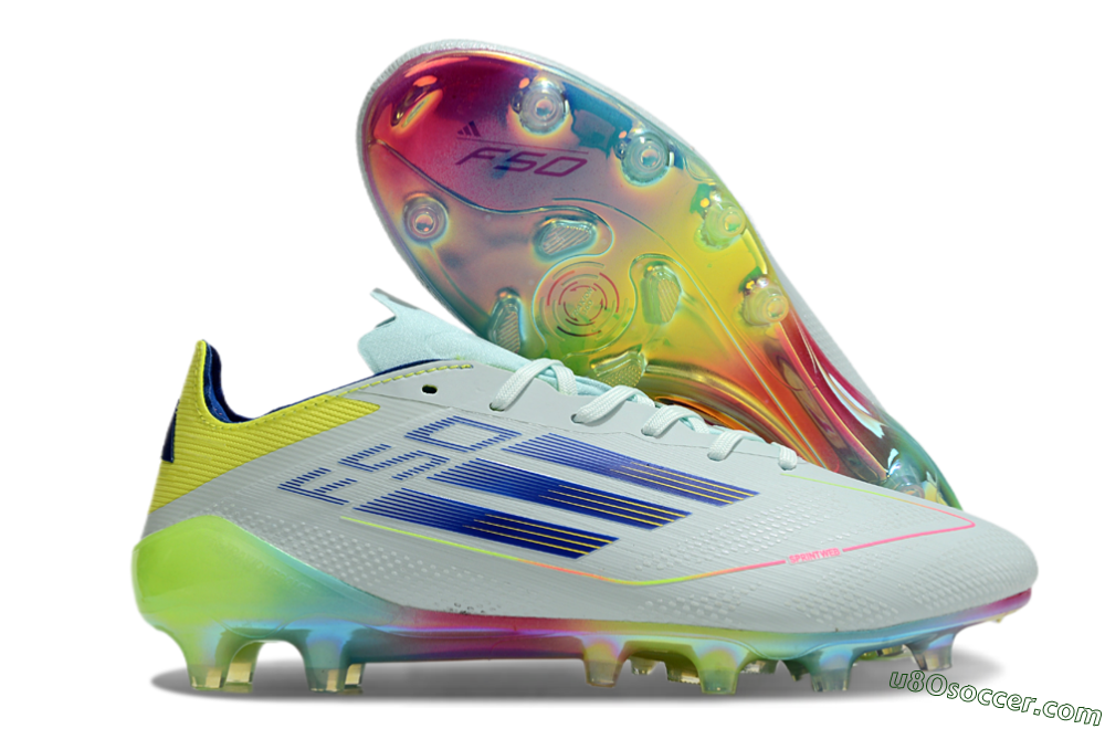 Adidas F50 Elite AG Artificial Grass Soccer Cleats - Jade/Blue/Yellow 1