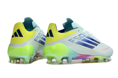 Adidas F50 Elite AG Artificial Grass Soccer Cleats - Jade/Blue/Yellow