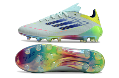 Adidas F50 Elite AG Artificial Grass Soccer Cleats - Jade/Blue/Yellow