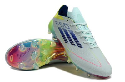 Adidas F50 Elite AG Artificial Grass Soccer Cleats - Jade/Blue/Yellow