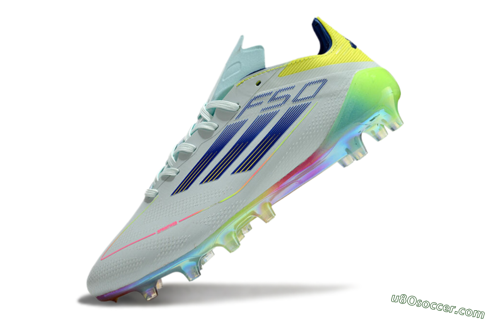 Adidas F50 Elite AG Artificial Grass Soccer Cleats - Jade/Blue/Yellow 5