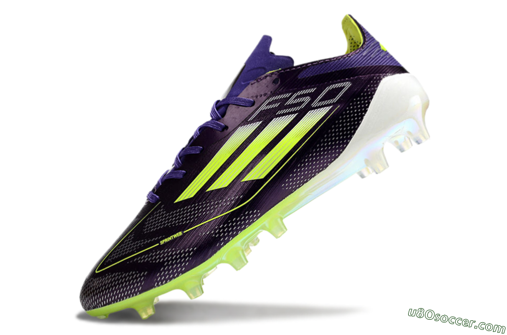 Adidas F50 Elite AG Artificial Grass Soccer Cleats - Purple/Yellow/White 5