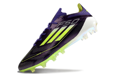 Adidas F50 Elite AG Artificial Grass Soccer Cleats - Purple/Yellow/White