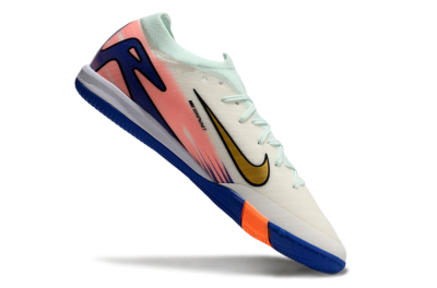 Nike Air Zoom Mercurial Vapor 16 Elite IC Indoor & Futsal Soccer Shoes - Jade/Gold/Pink/Blue