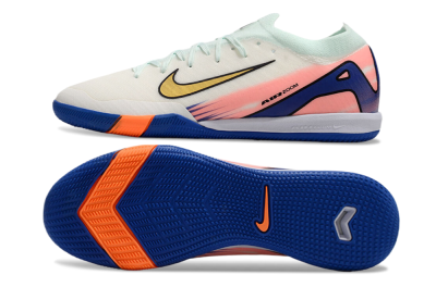 Nike Air Zoom Mercurial Vapor 16 Elite IC Indoor & Futsal Soccer Shoes - Jade/Gold/Pink/Blue