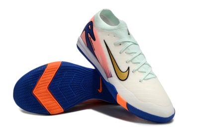 Nike Air Zoom Mercurial Vapor 16 Elite IC Indoor & Futsal Soccer Shoes - Jade/Gold/Pink/Blue