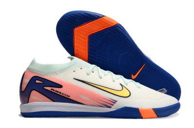 Nike Air Zoom Mercurial Vapor 16 Elite IC Indoor & Futsal Soccer Shoes - Jade/Gold/Pink/Blue