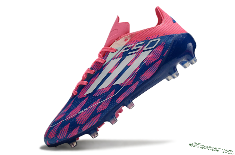 Adidas F50 Elite AG Artificial Grass Soccer Cleats - Blue/Pink/White 5