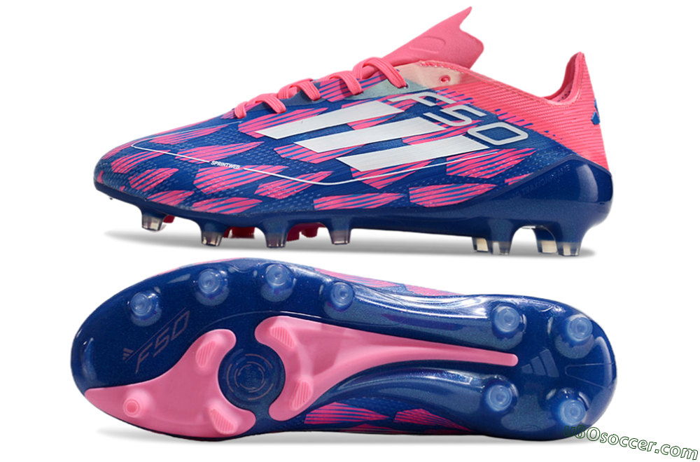 Adidas F50 Elite AG Artificial Grass Soccer Cleats - Blue/Pink/White 0