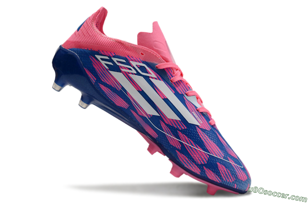 Adidas F50 Elite AG Artificial Grass Soccer Cleats - Blue/Pink/White 4