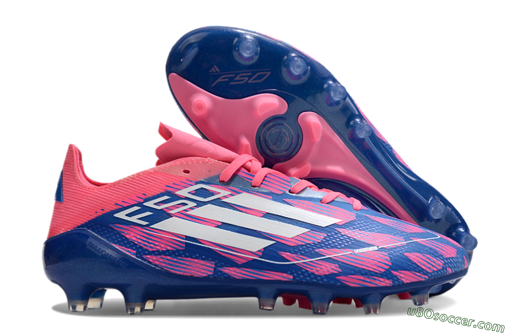 Adidas F50 Elite AG Artificial Grass Soccer Cleats - Blue/Pink/White 1