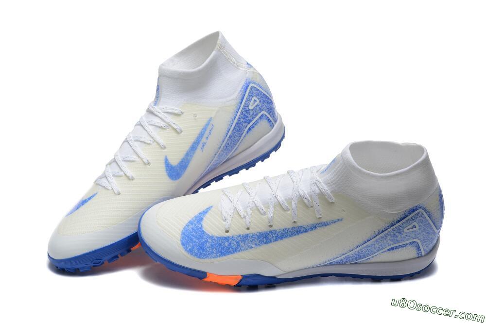 Nike Air Zoom Mercurial Superfly 10 Elite TF Artificial Turf Soccer Shoes - Beige/Black/White 3