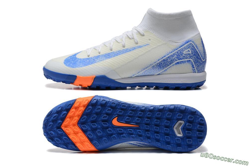 Nike Air Zoom Mercurial Superfly 10 Elite TF Artificial Turf Soccer Shoes - Beige/Black/White 0
