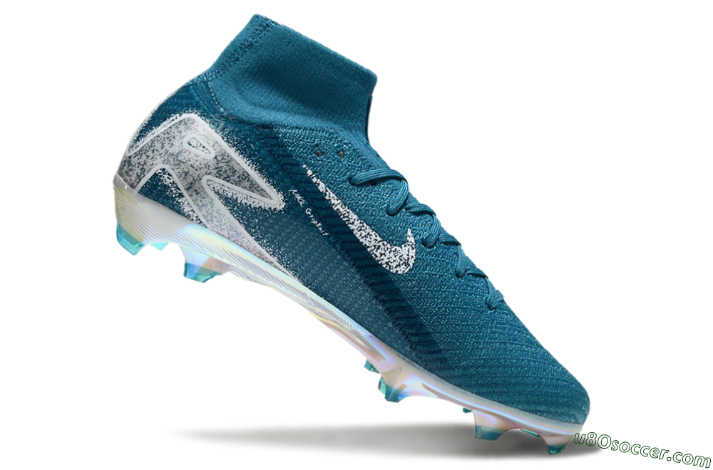 Nike Air Zoom Mercurial Superfly 10 Elite FG Firm Ground Soccer Cleats - Blue/White/Gold 4