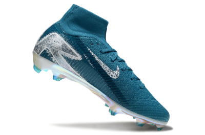 Nike Air Zoom Mercurial Superfly 10 Elite FG Firm Ground Soccer Cleats - Blue/White/Gold