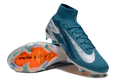 Nike Air Zoom Mercurial Superfly 10 Elite FG Firm Ground Soccer Cleats - Blue/White/Gold