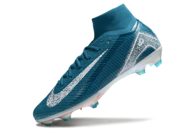 Nike Air Zoom Mercurial Superfly 10 Elite FG Firm Ground Soccer Cleats - Blue/White/Gold
