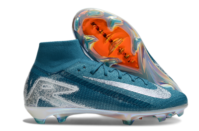 Nike Air Zoom Mercurial Superfly 10 Elite FG Firm Ground Soccer Cleats - Blue/White/Gold
