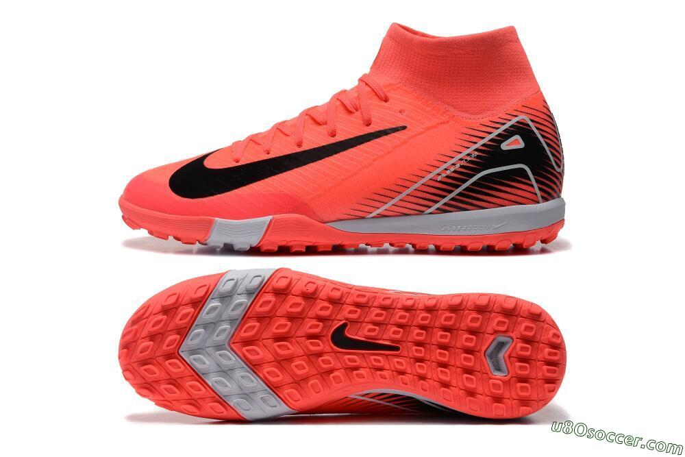 Nike Air Zoom Mercurial Superfly 10 Elite TF Artificial Turf Soccer Shoes - Pink/Black/Grey 0