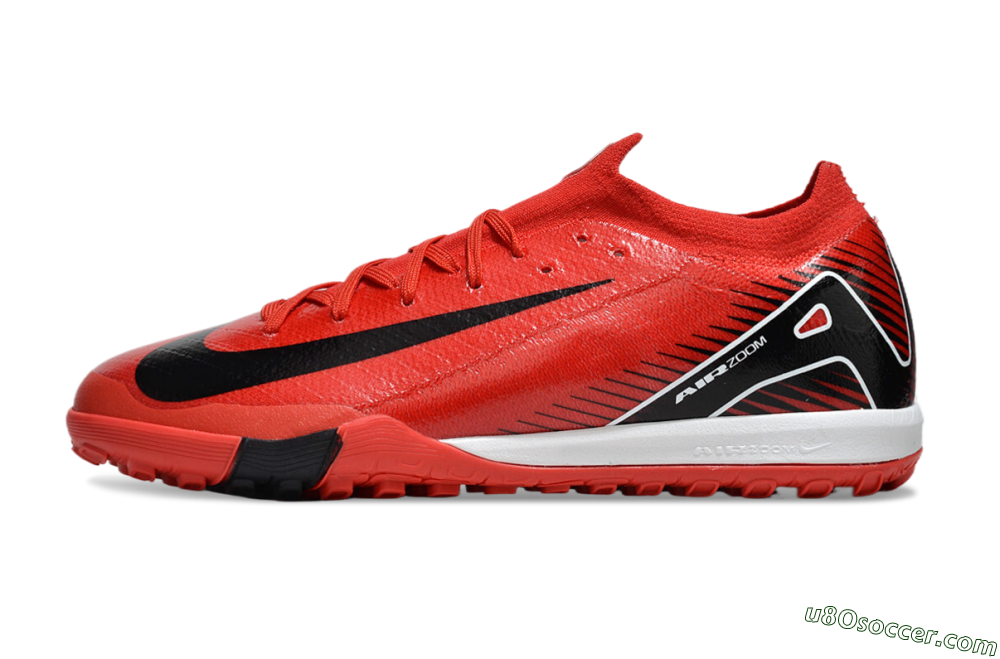 Nike Air Zoom Mercurial Vapor 16 Elite TF Artificial Turf Soccer Shoes - Red/Black/White 2
