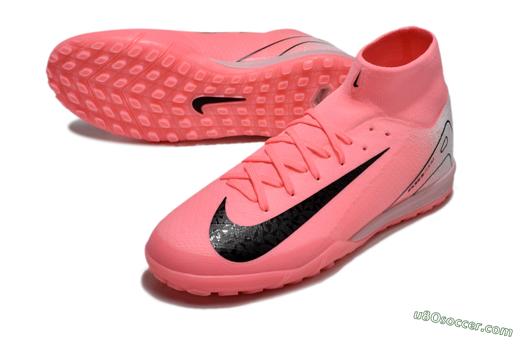 Nike Air Zoom Mercurial Superfly 10 Elite TF Artificial Turf Soccer Shoes - Pink/Black/Grey 3