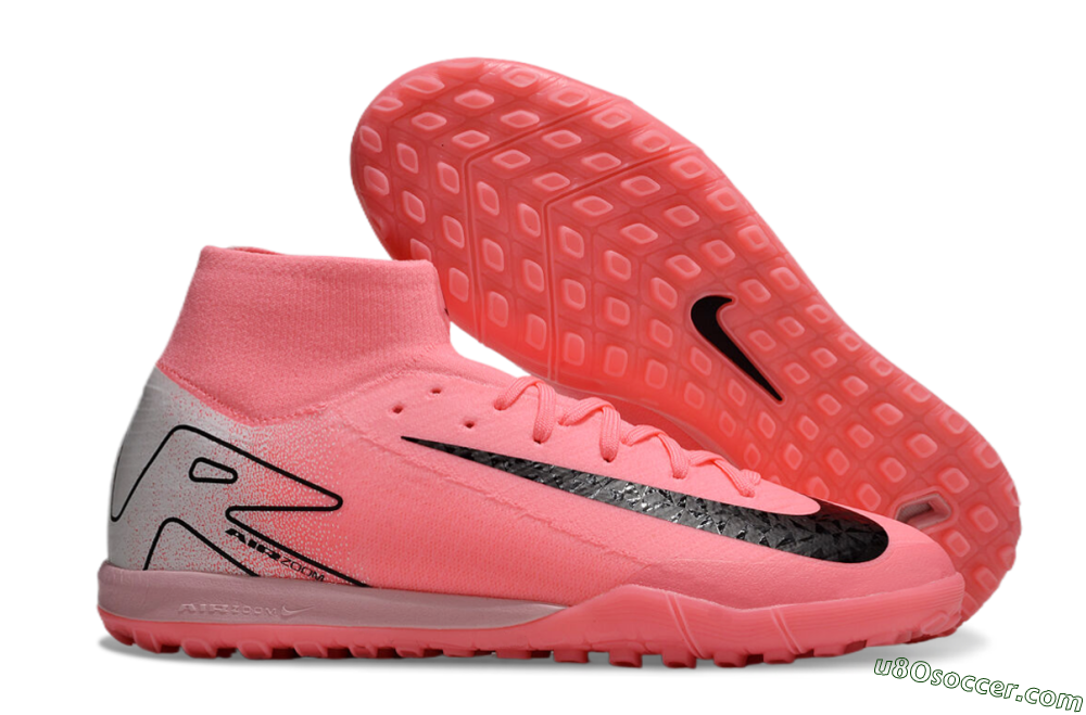 Nike Air Zoom Mercurial Superfly 10 Elite TF Artificial Turf Soccer Shoes - Pink/Black/Grey 1
