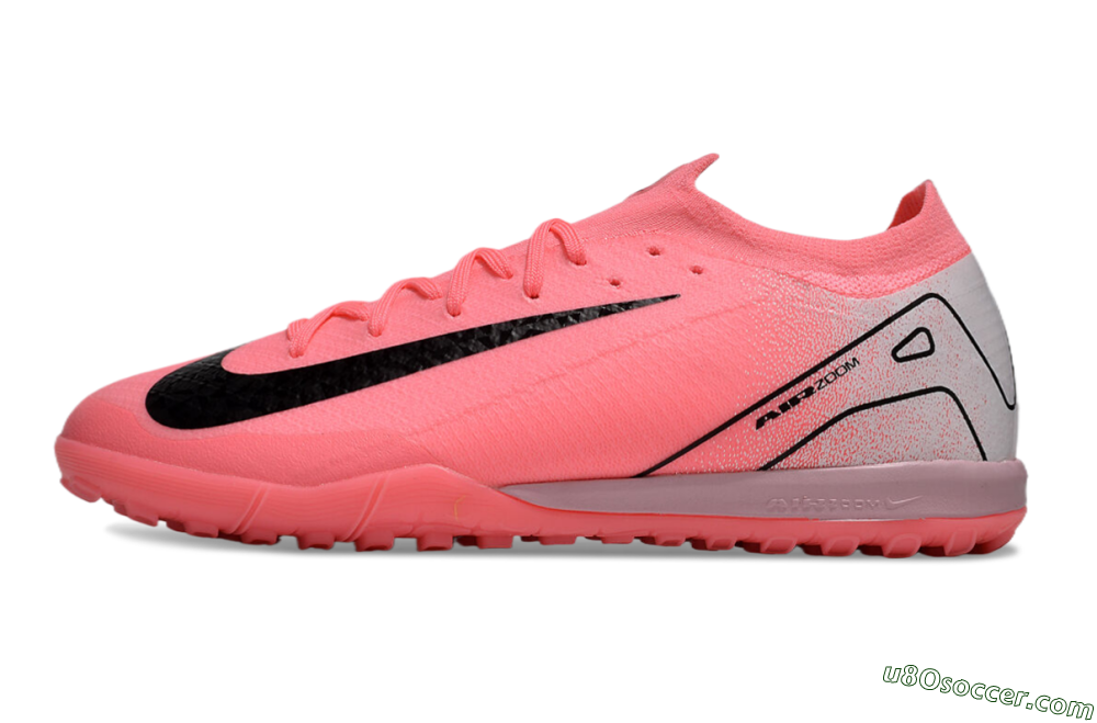 Nike Air Zoom Mercurial Vapor 16 Elite TF Artificial Turf Soccer Shoes - Pink/Black/Silver 2