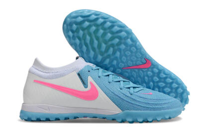Nike Phantom GX 2 Elite TF Artificial Turf Soccer Shoes - Blue/White/Pink