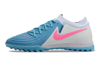 Nike Phantom GX 2 Elite TF Artificial Turf Soccer Shoes - Blue/White/Pink