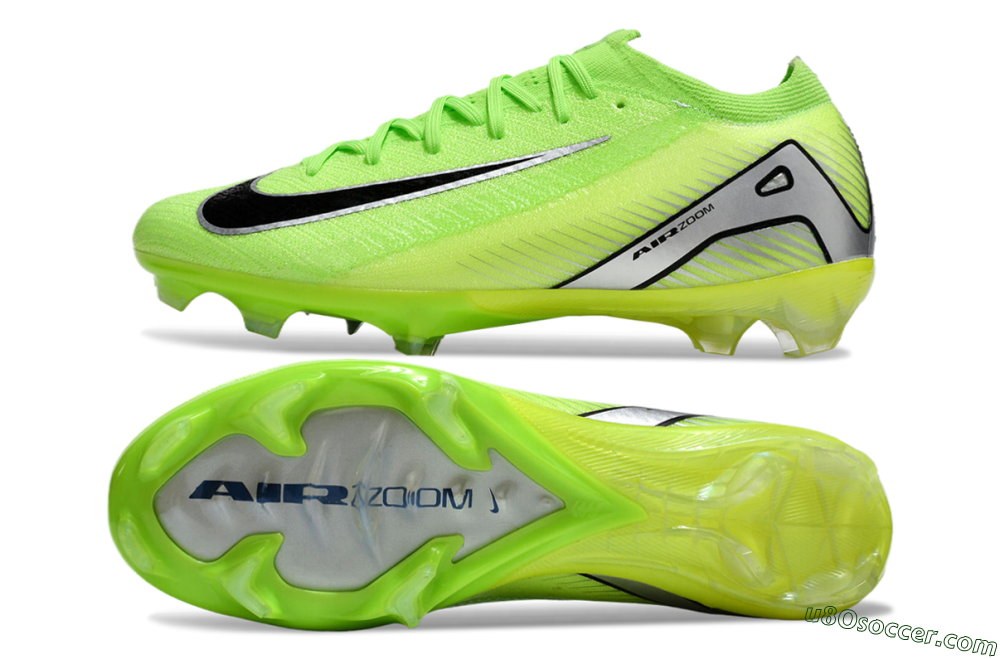 Nike Air Zoom Mercurial Vapor 16 Elite FG Firm Ground Soccer Cleats - Yellow/Black/Silver 0