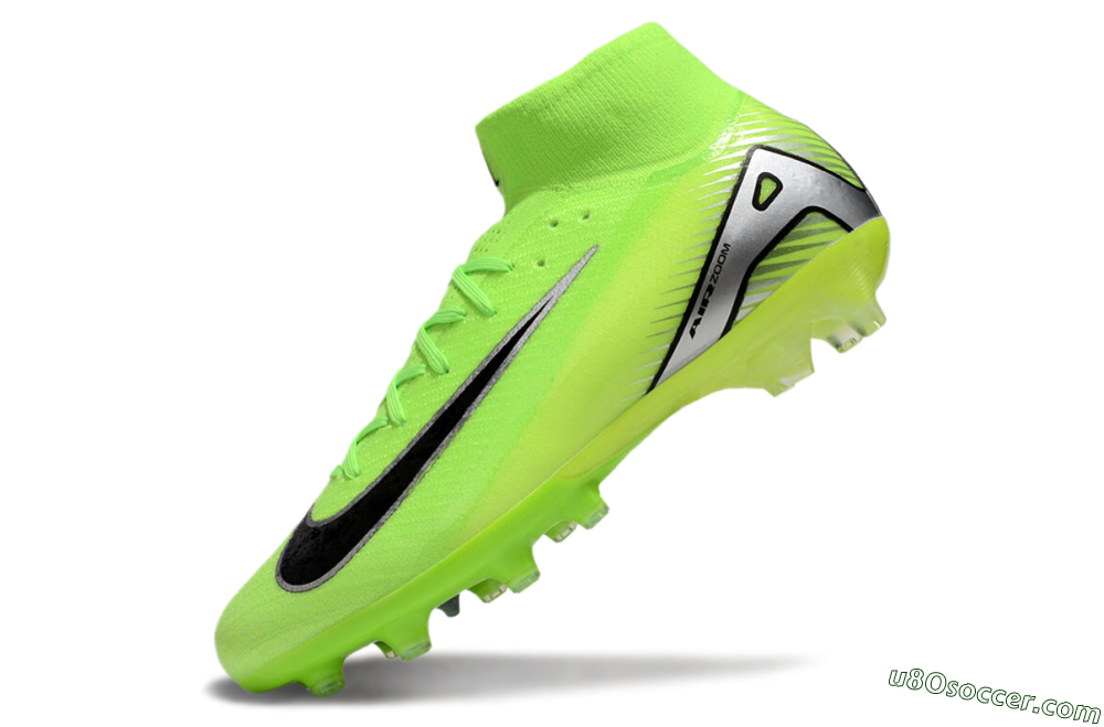 Nike Air Zoom Mercurial Superfly 10 Elite AG Artificial Grass Soccer Cleats - Yellow/Silver/Black 5